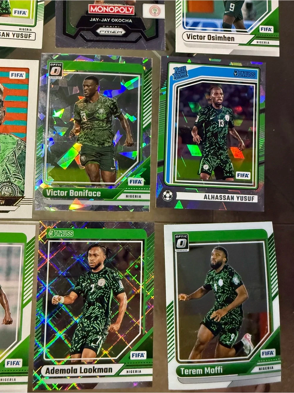 16 Nigeria National Team soccer card lot FIFA World Cup Monopoly.